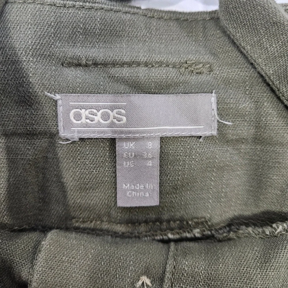 ASOS‎ Cotton High Rise Shorts with Belt 4